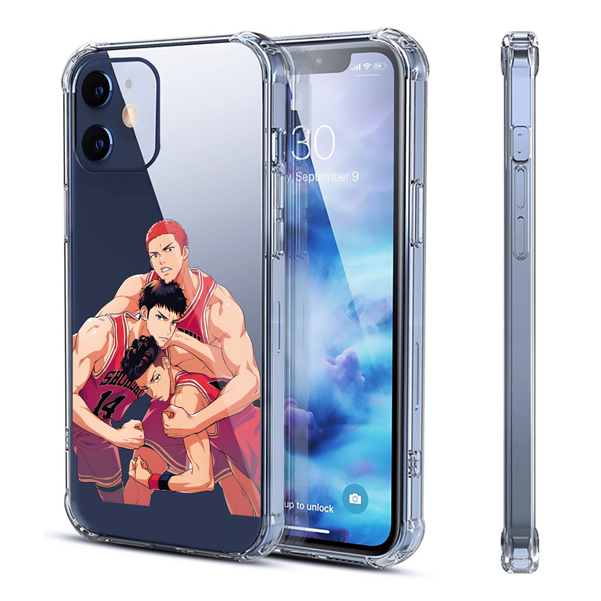 （画像用） SLAM DUNK／スラムダンク 【iPhone 12シリーズ対応】透明スマホケース（クリアソフトケース）